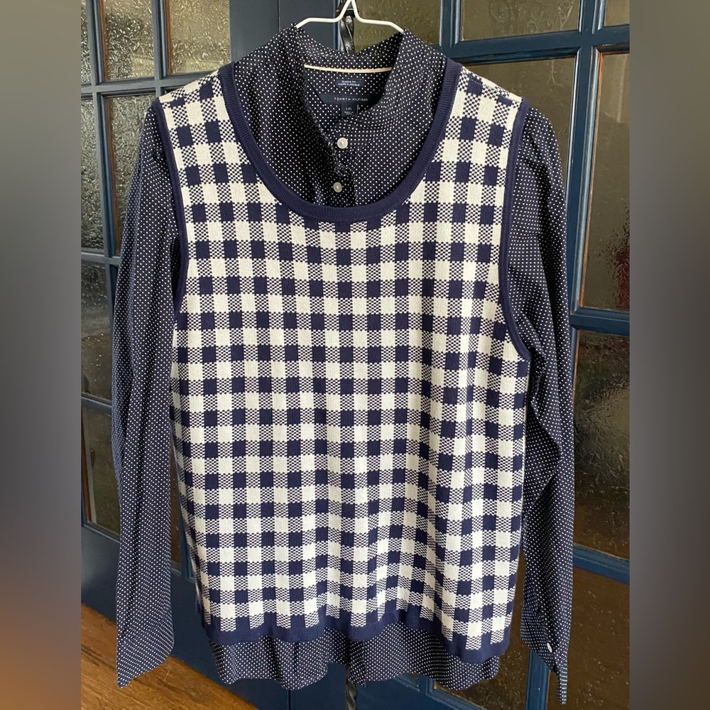 Tommy Hilfiger Button Down with Draper James Sweater Vest